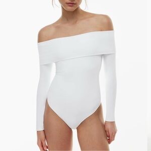 Aritzia Contour White Bodysuit Sz S
